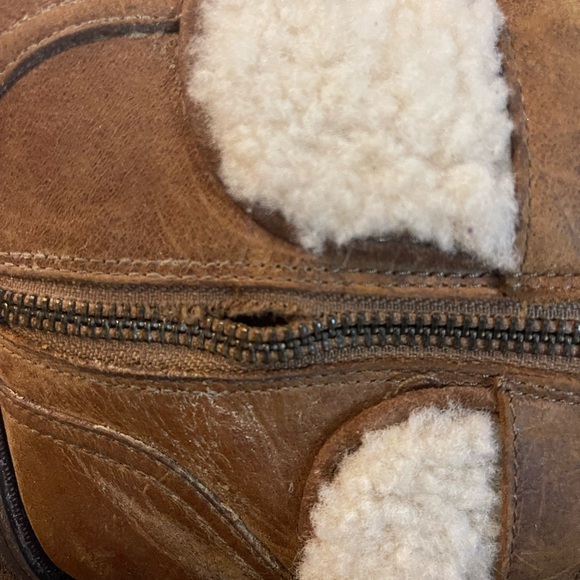Ugg Blayre II Womens Leather Sherpa Boots Size 6 Winter Brown Zip 1008220 (TD) - Picture 12 of 12